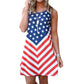 Women's Flag Print Sleeveless Mini Dress