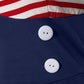 Striped Patchwork Neck Print Vintage Dress American Flag Print