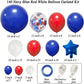 145pcs Red White and Blue Balloon Garland Arch