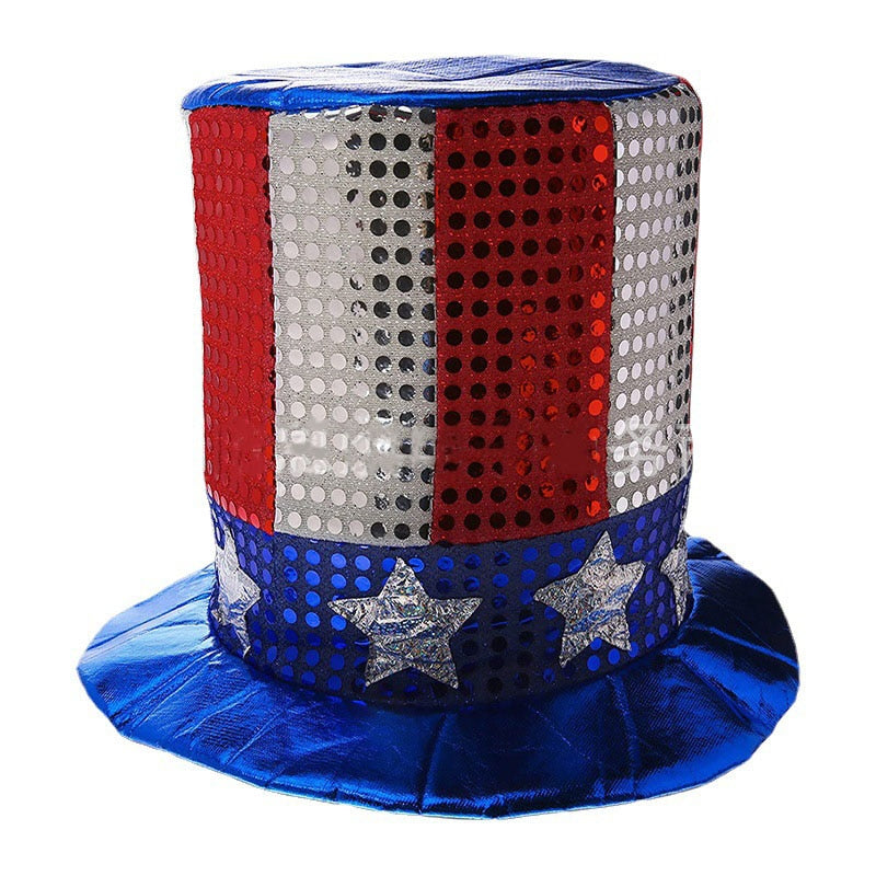 American Independence Day Party USA Sequin Hat l 4th of July Decor
