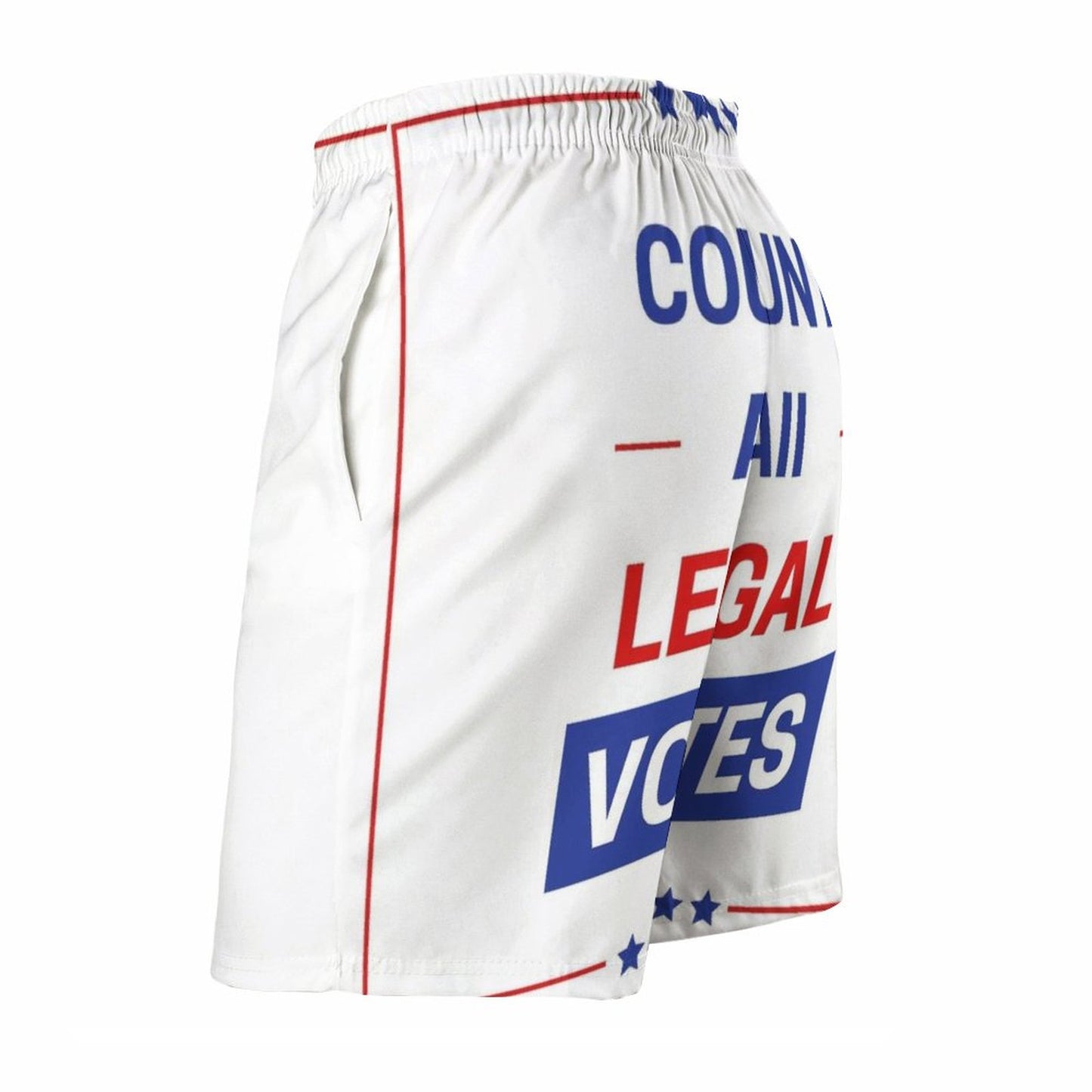 Count All Legal Votes Men's Beach Shorts l 3D Printing Loose Surf Board Shorts