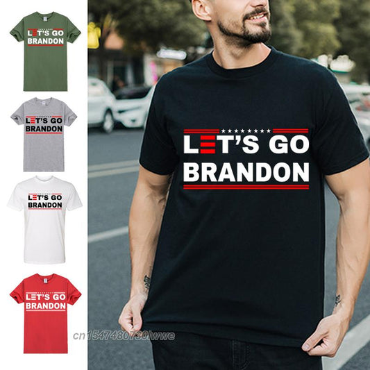 Trump 2024 Shirts Lets Go Brandon Men's Tee Shirt