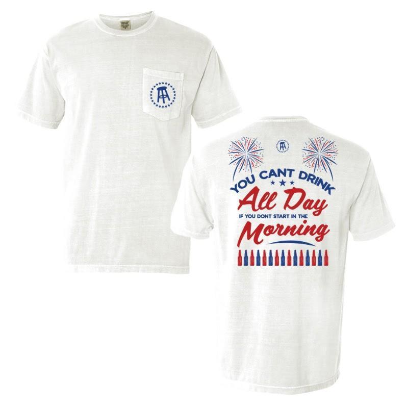 Can't Drink All Day USA Pocket Tee