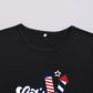 Women's Usa Flag Short Sleeve Graphic T-shirt